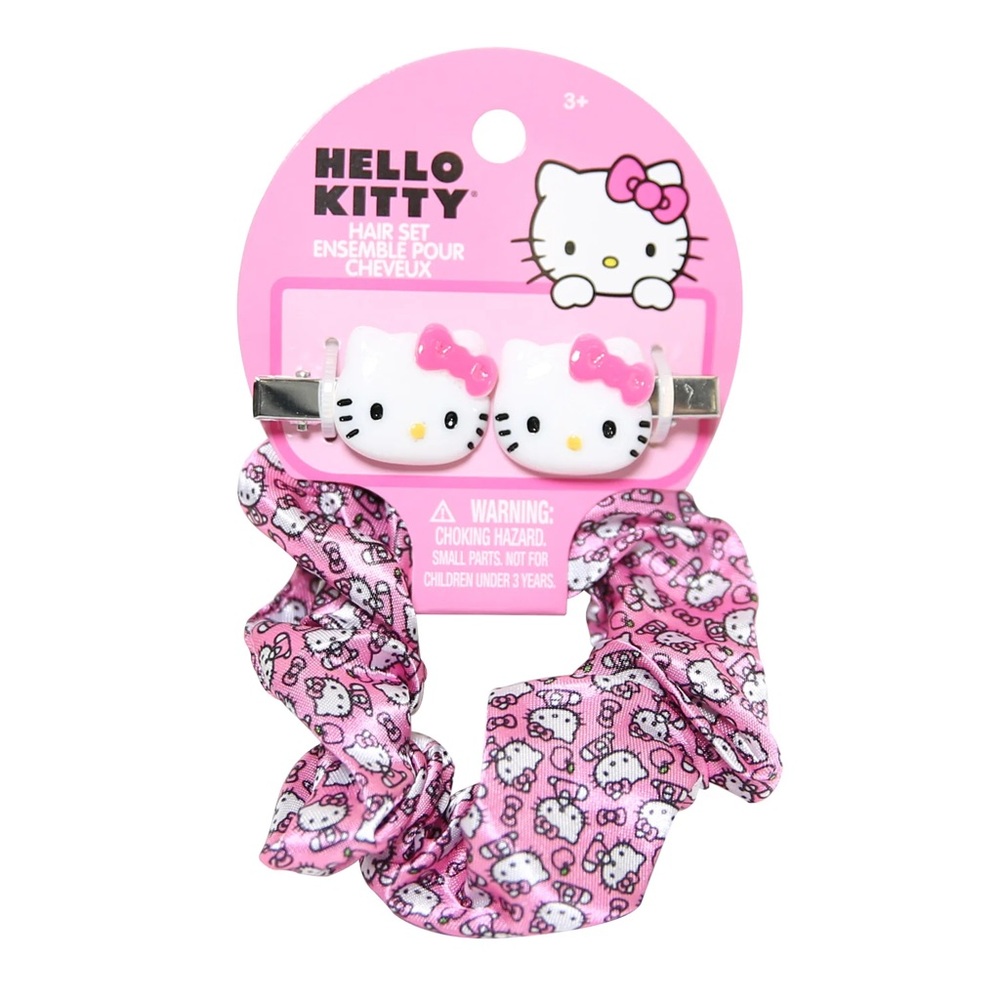 Bundle of Hello Kitty Hair Bows, Scrunchie, Clips & 3D Clip Keychain - Picture 4 of 9